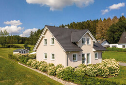 Fingerhuthaus Fertighaus Satteldach NordicStyle Garage Einfamilienhaus